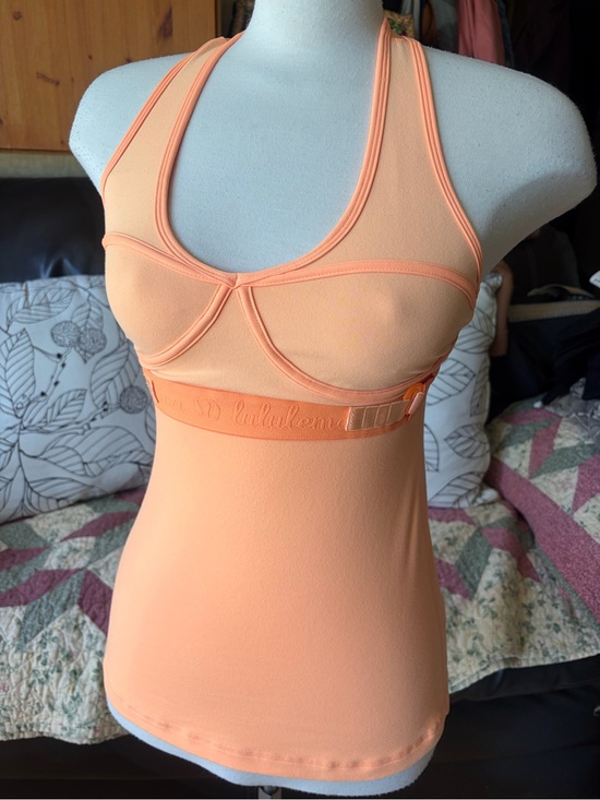 lululemon athletica Tops - 🍂2 for $15 Lululemon Athletica Orange All Out Tank Mesh Back Adjustable Bust Top